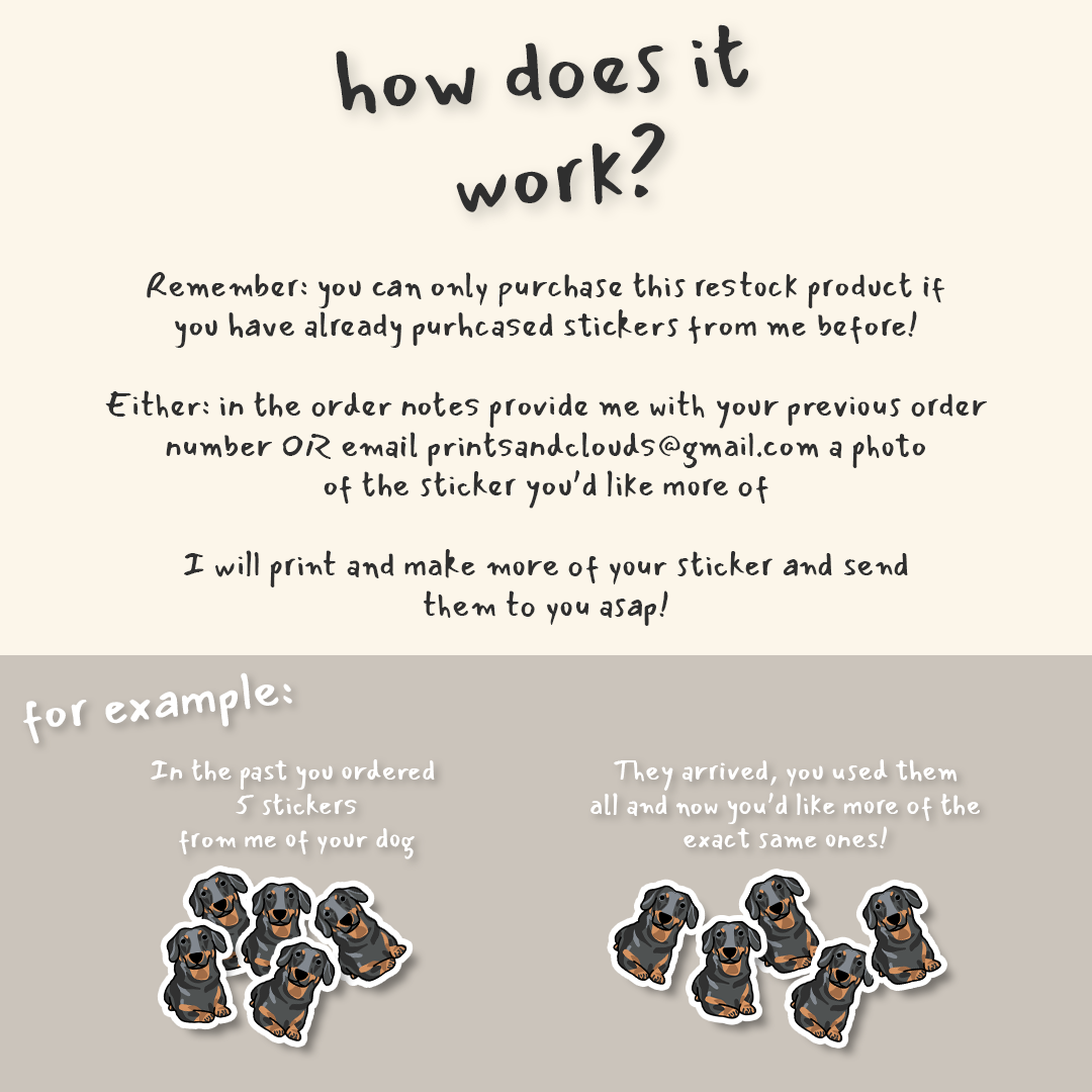 RESTOCK Exisiting Sticker Designs
