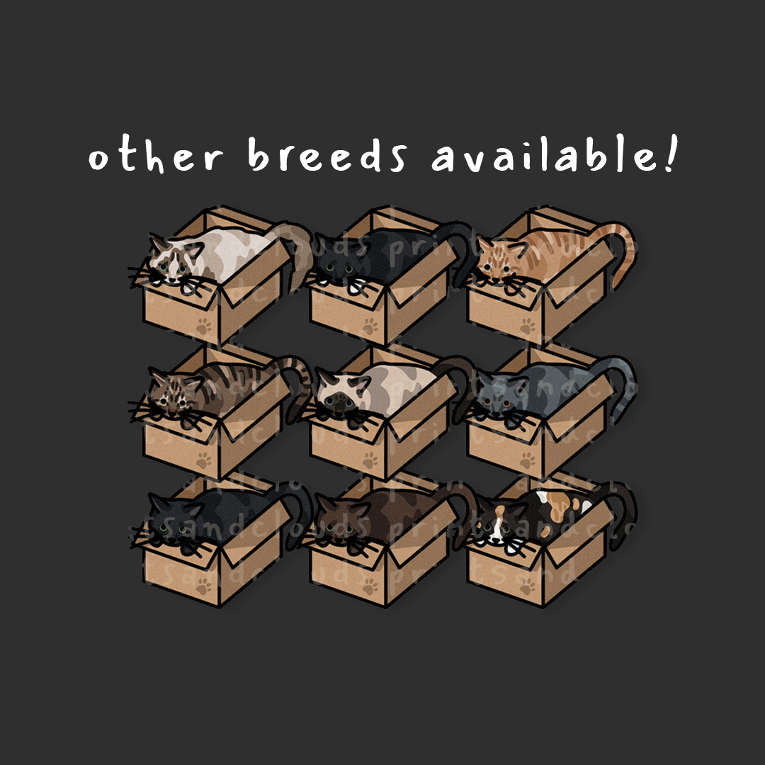 Brown Cat in a Box Sticker