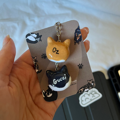 Custom Dog Head Keyring