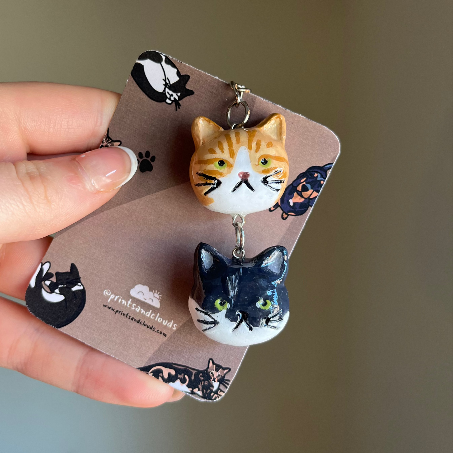 Custom Dog Head Keyring