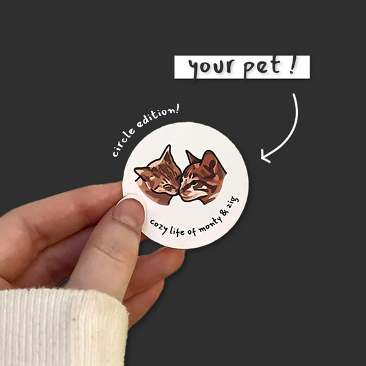 Custom Circle Pet Stickers (Bulk Order) (2 inches wide)