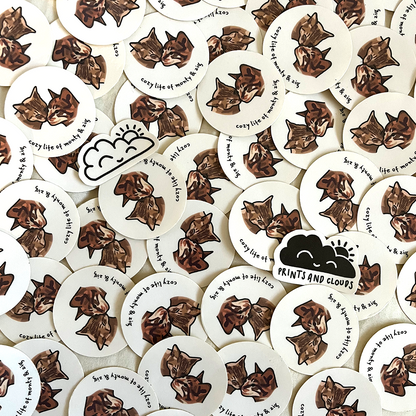 Custom Circle Pet Stickers (Bulk Order) (2 inches wide)