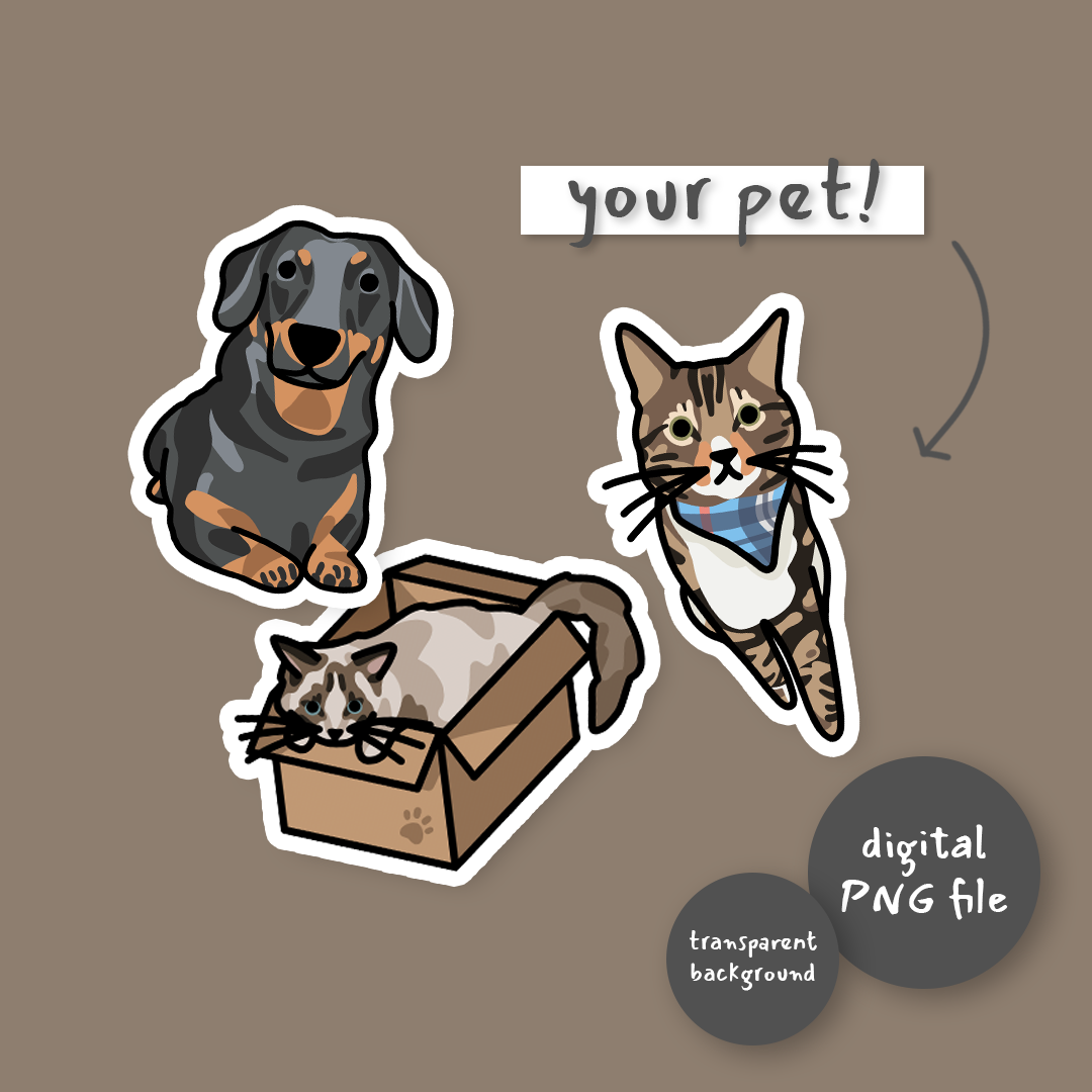 Custom Pet Digital Sticker/Overlay PNG file