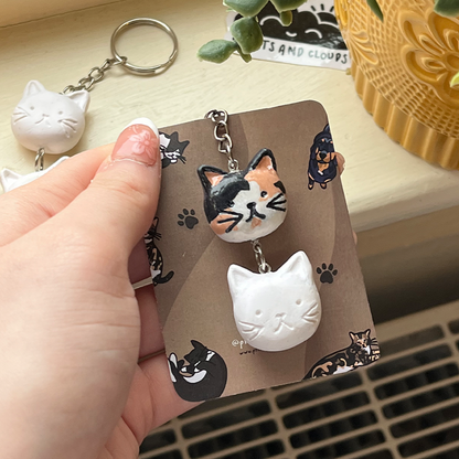 Custom Cat Head Keyring