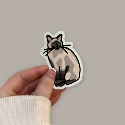 Siamese Cat Sitting Sticker